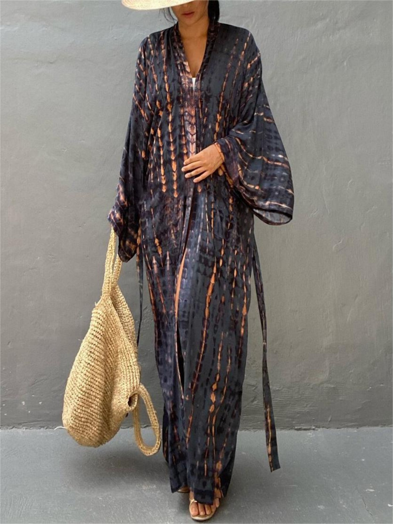 Cover Up Kaftan - Vestidos Kaftán para Mujer Tallas Grandes,