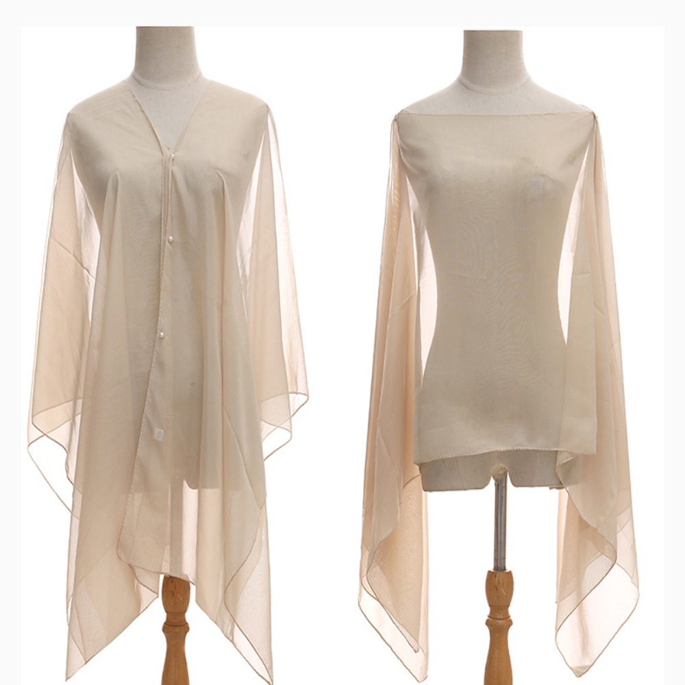 Cover Up Kaftan - Moda color sólido chal bufanda de