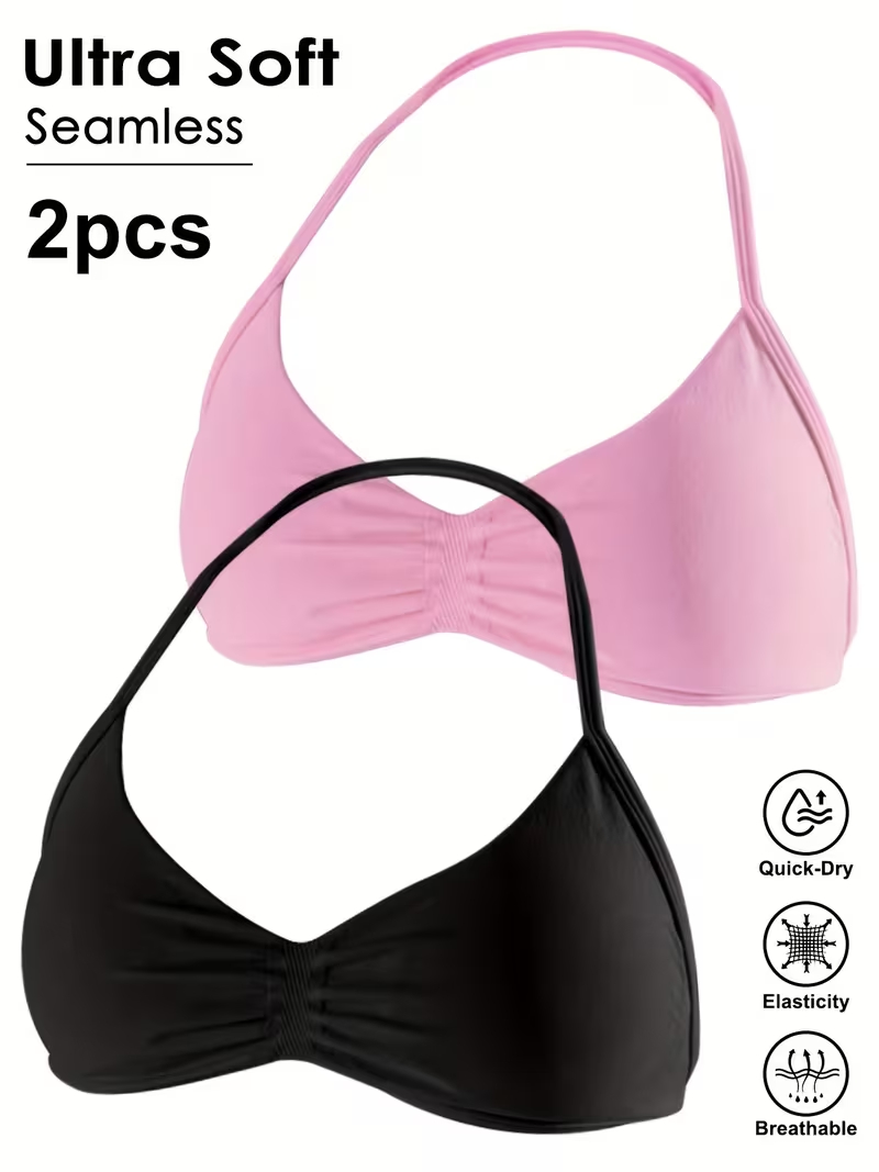 Crop Top Crochet - 2 piezas Top corto sexy sin