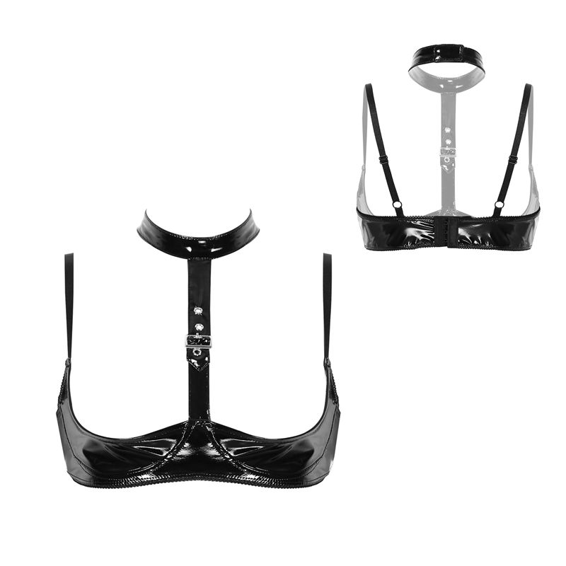 Conjunto de lencería de charol - Bralette Triangle Set reseña y precio
