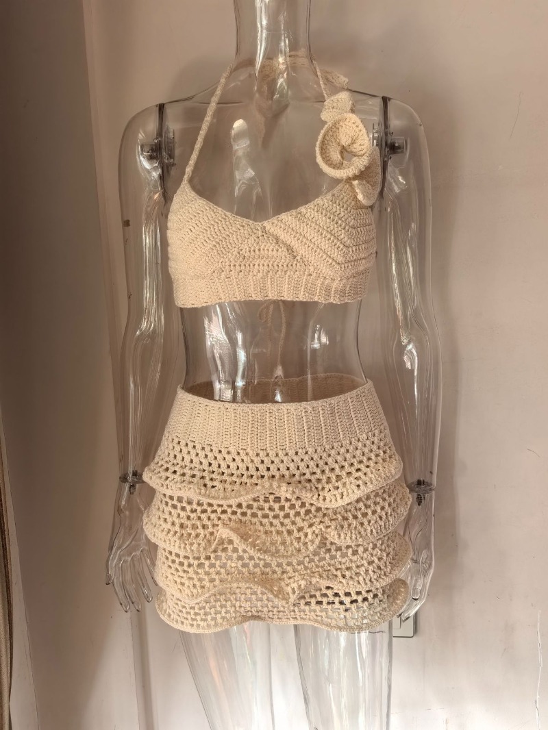 Conjunto de 2 piezas de punto  - Crop Top Crochet reseña y precio