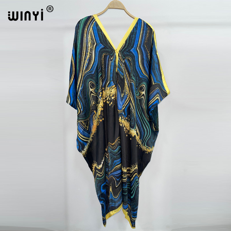 WINYI-vestido playero bohemio  - Cover Up Kaftan reseña y precio