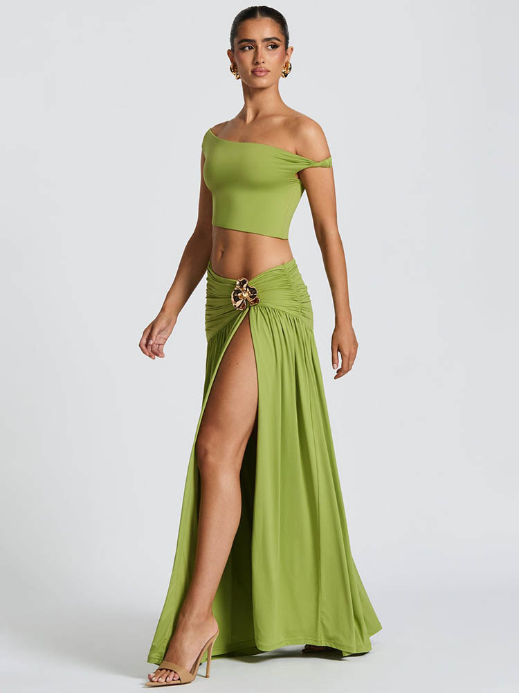 Conjunto de Vestido Elegante M - Crop Top Crochet reseña y precio