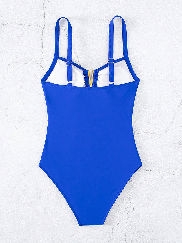Cikini-Traje de baño liso frun - Swimsuit Bikini Ruched reseña y precio