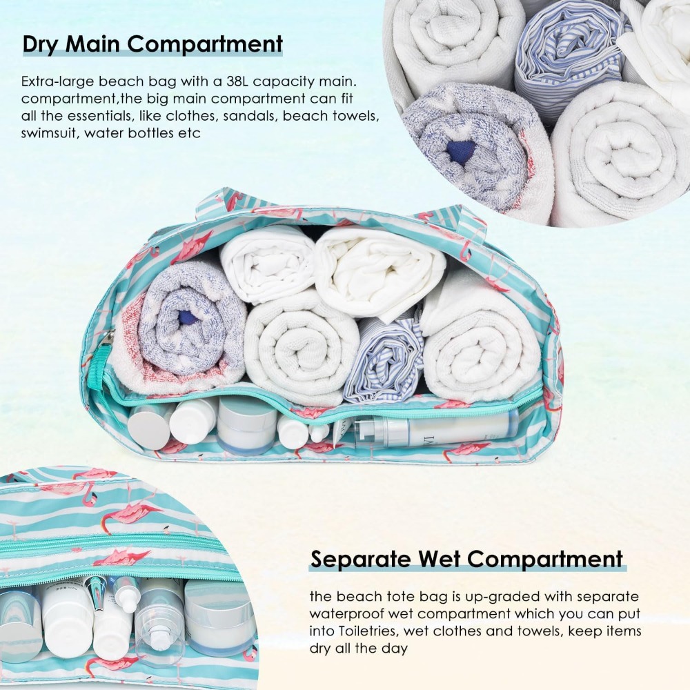 Bolsas de playa para mujer, im - Tote Bag Beach reseña y precio