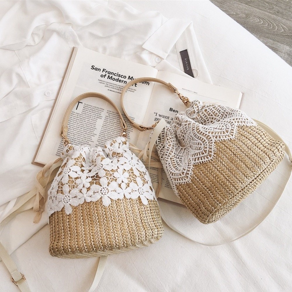 Bolso de Hombro de Paja con En - Tote Bag Beach reseña y precio